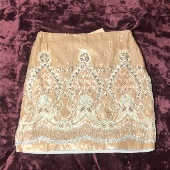 Francesca's Collections Dresses & Skirts - Sequin and beaded skirt
